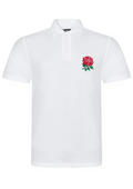 England Rose Rugby Embroidered Polo Shirt