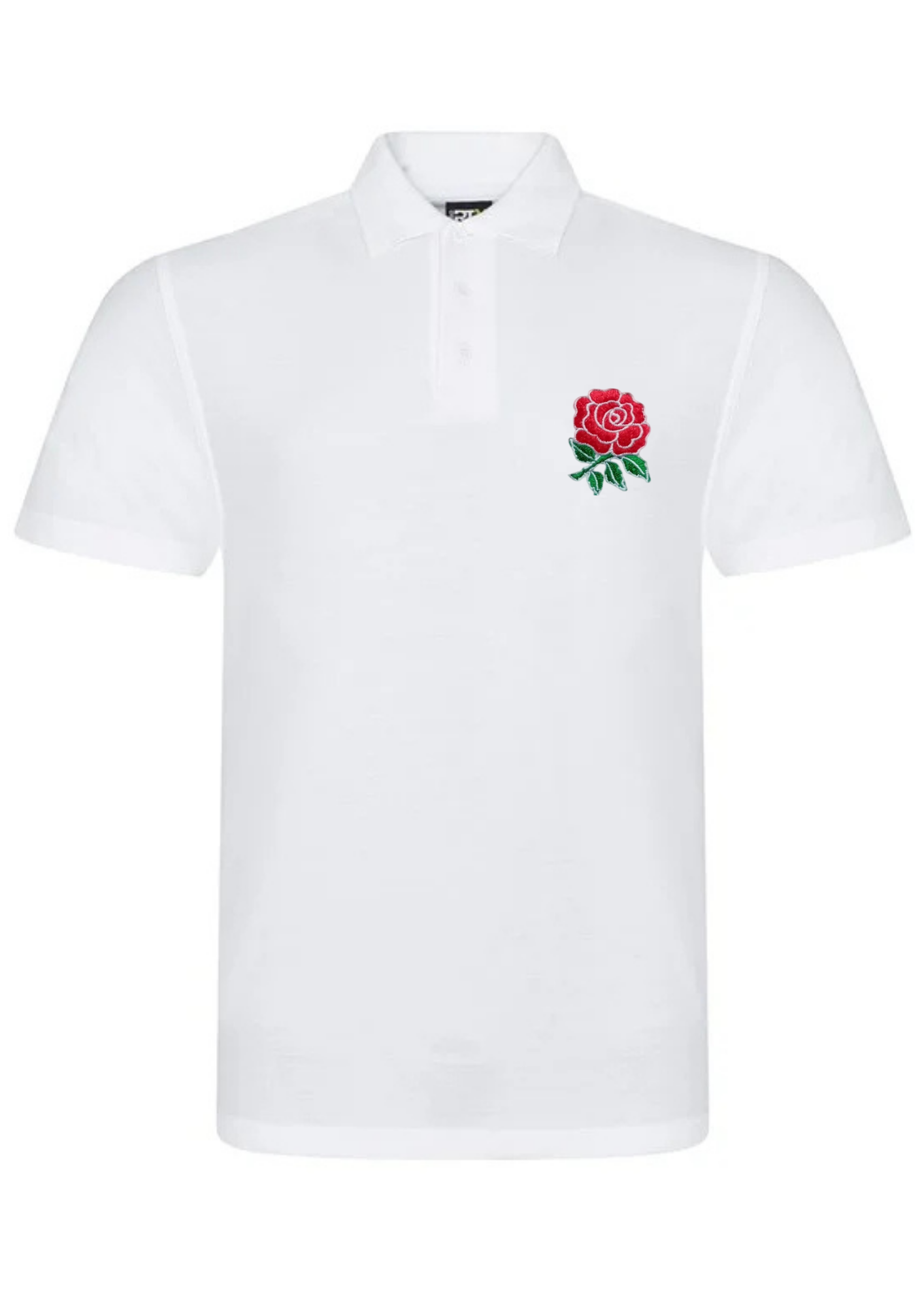 England Rose Rugby Embroidered Polo Shirt