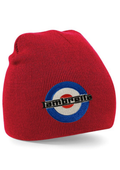 Lambretta Embroidered Beanie Hat Red