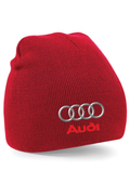 Audi Embroidered Beanie Hat Red