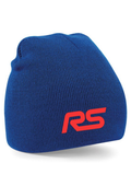 RS Embroidered Beanie Hat Royal