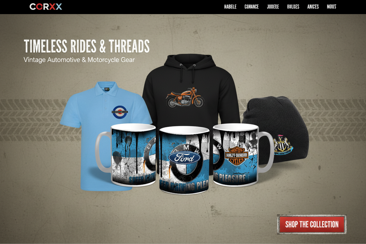 Product Banner with Ford Mug